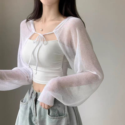 Women's Thin Suspender Skirt Shawl Air Conditioning Shirt