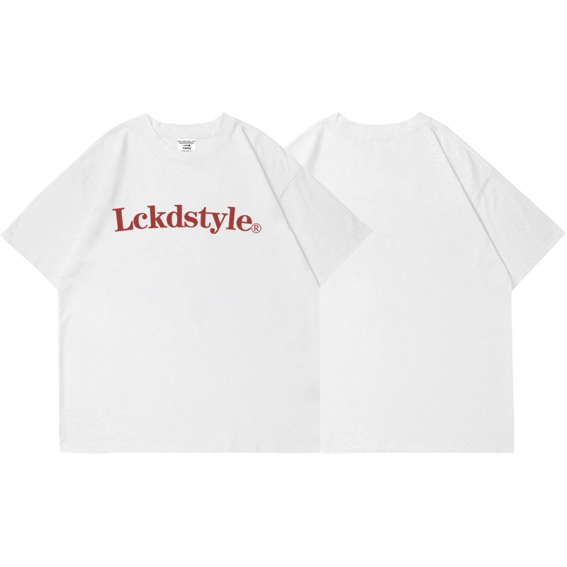 Original Letter Printed Heavy Cotton Short-sleeved T-shirt