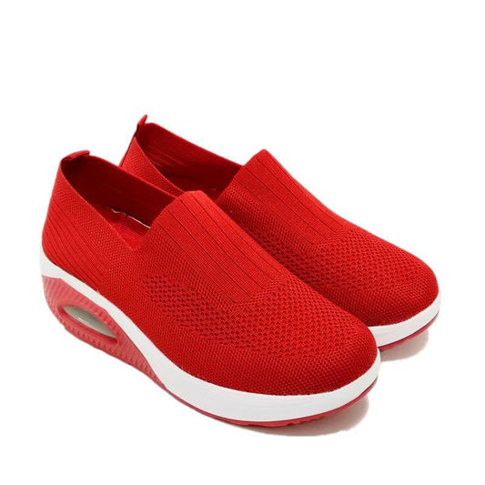 Women's Large Size Thick Bottom Air Cushion Mesh Breathable Shoes