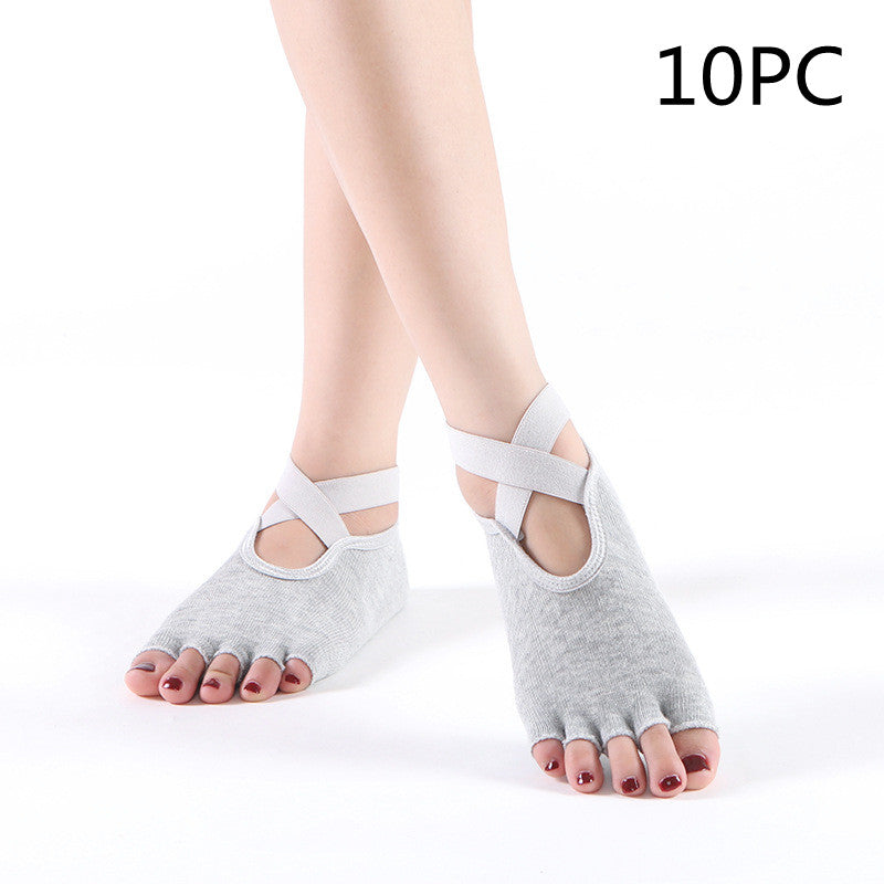 Women's Pure Cotton Five-finger Sports Non-slip Yoga Socks