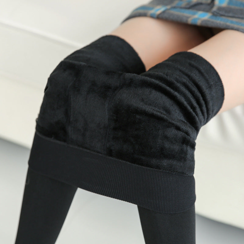 Moderigtige Varme Pelsleggings Vinter Ben Holder Varm