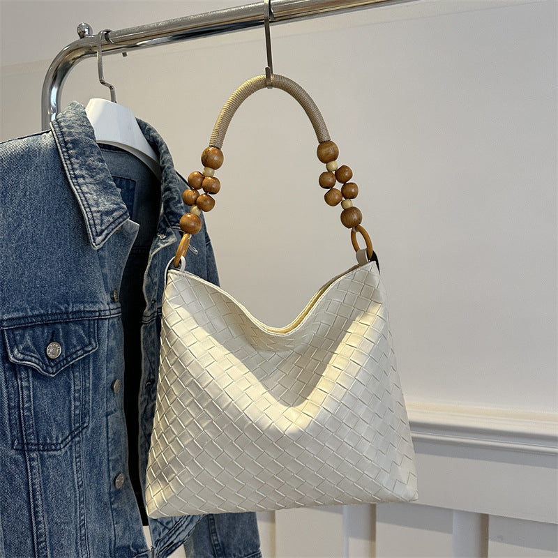 Simple Woven Large Capacity Portable Shoulder Commuter High Quality Crossbody Bag