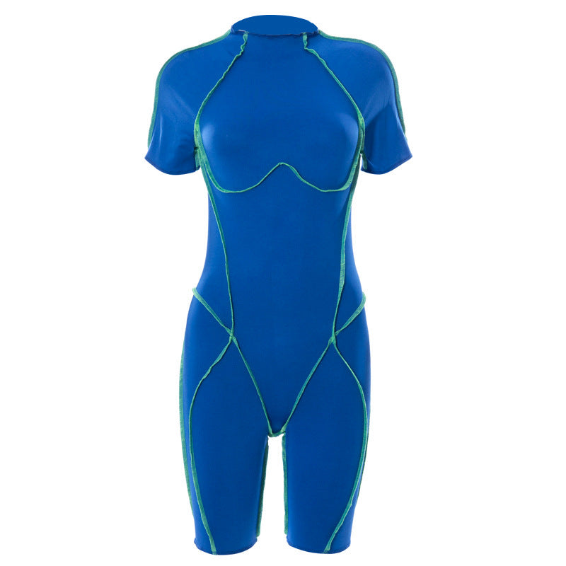 Women's Reverse Tight Casual One Piece Shorts
