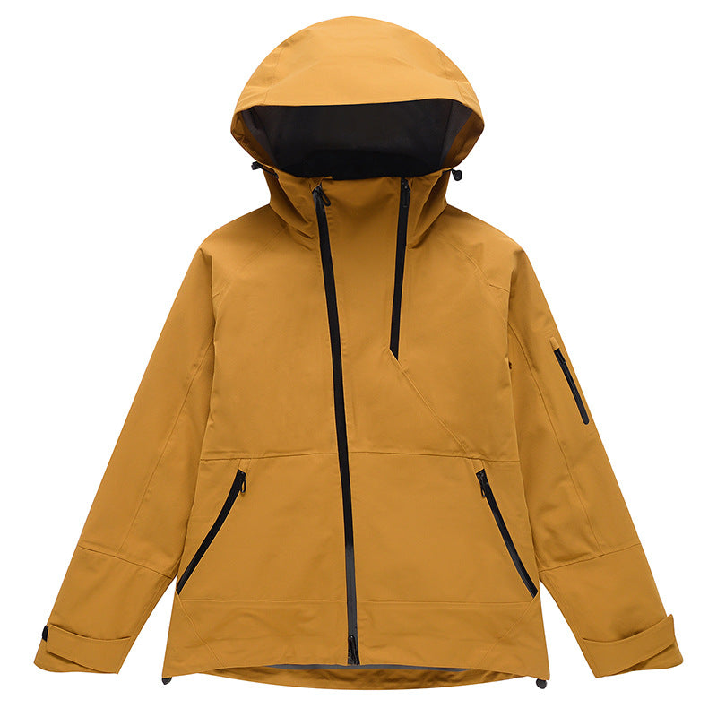 Ski Suit Men's And Women's Thin Outdoor Windproof Waterproof Veneer Double Plate Ski Suit