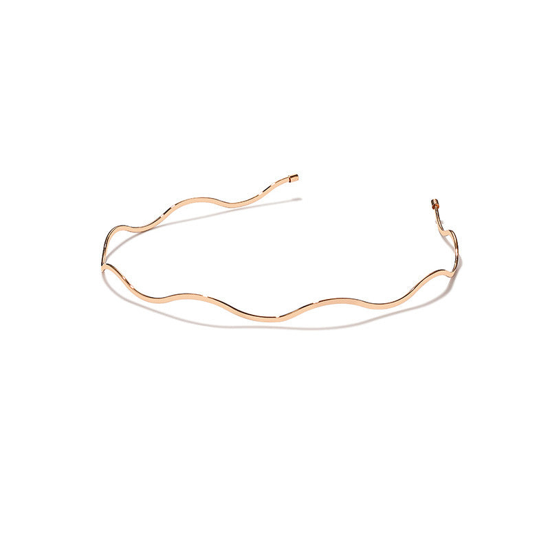 Metal wavy hair band