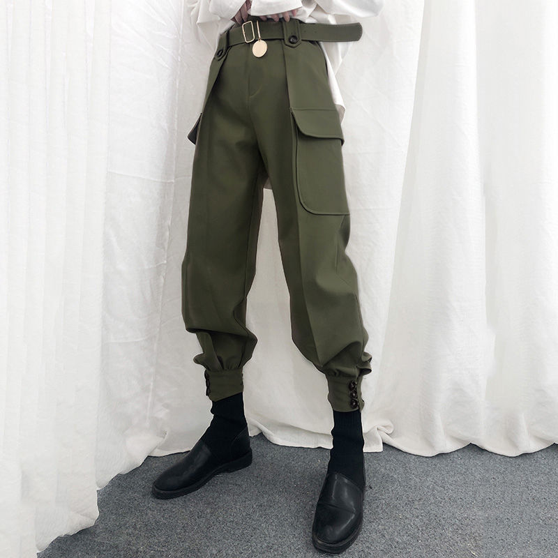 High-waisted strapping overalls for women