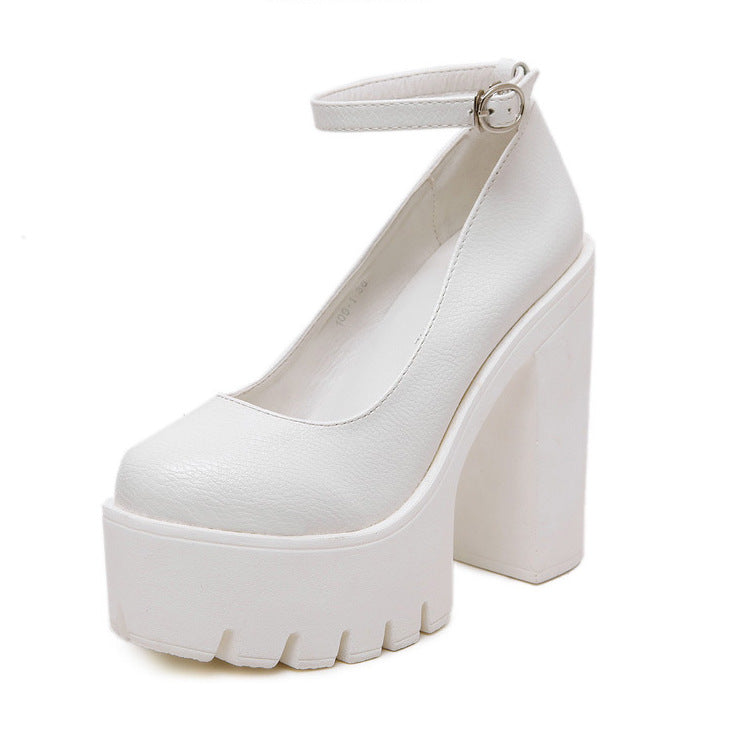 European And American Fashion Buckle Women's Shoes