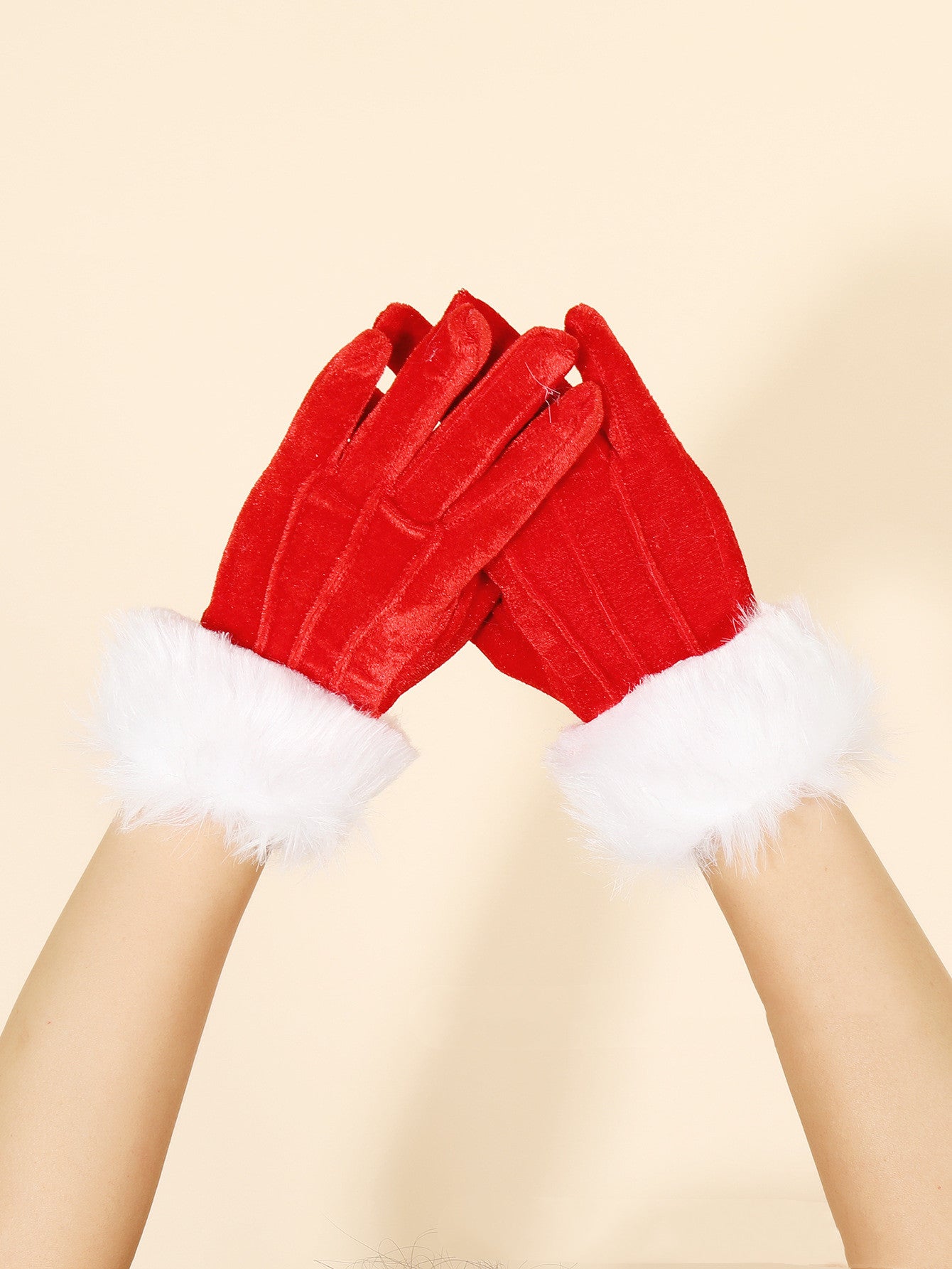 Short Gold Velvet Gloves For Party Decoration