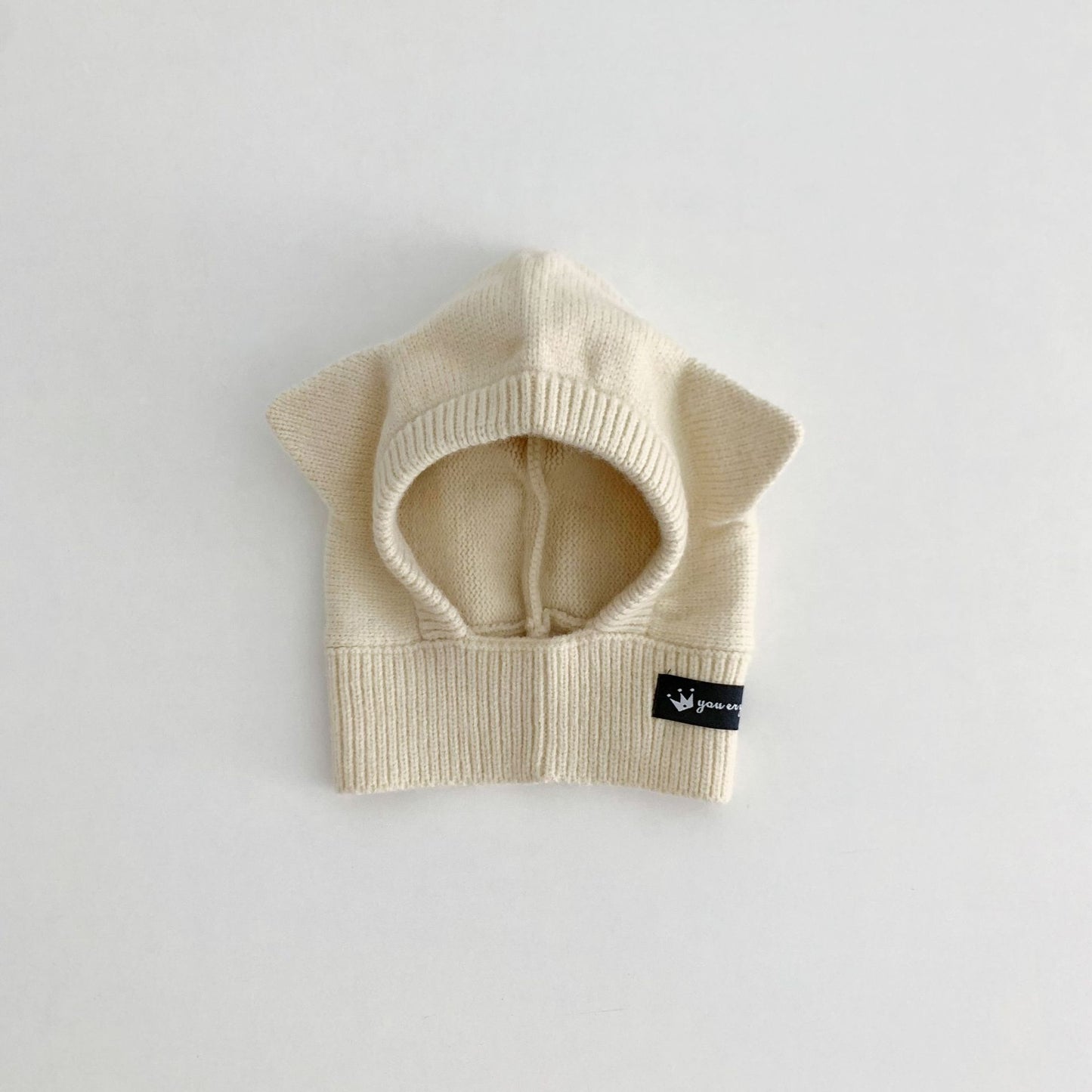 Baby Autumn And Winter Outdoor Keep Warm Knitted Scarf Integrated With Hat