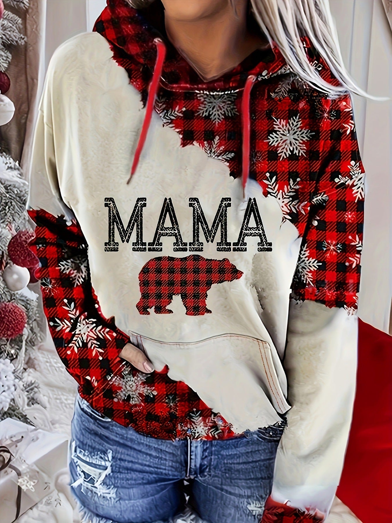 Digital-Print Casual Streetwear Dame Hættetrøje 3D
