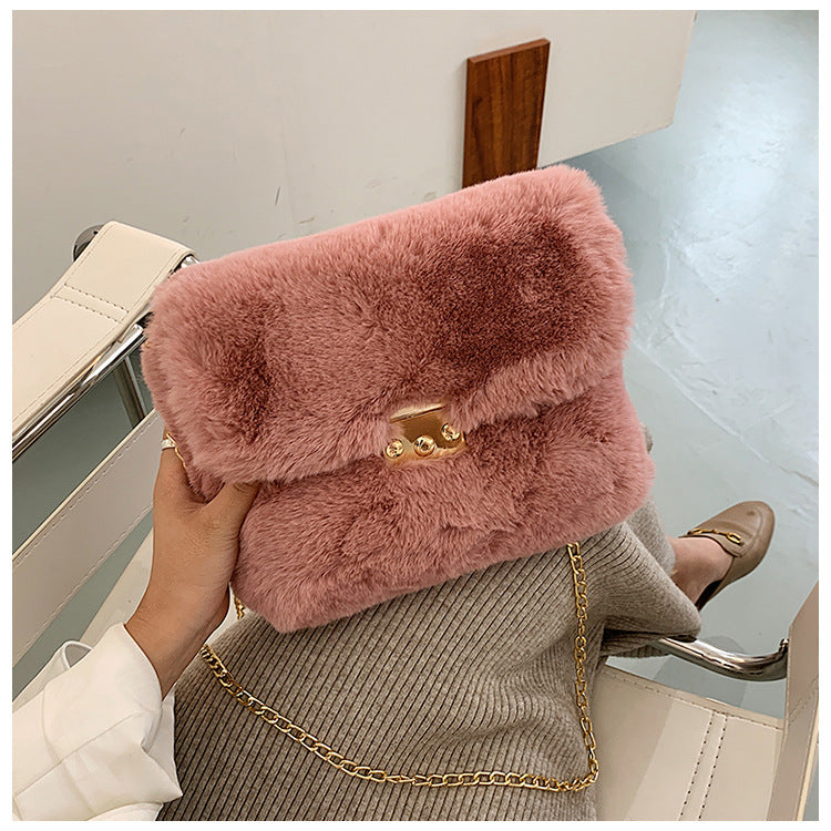 Women's Fashion Plush One-shoulder Crossbody Bag