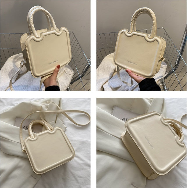 Fashion All-match Texture Solid Color Small Handbag