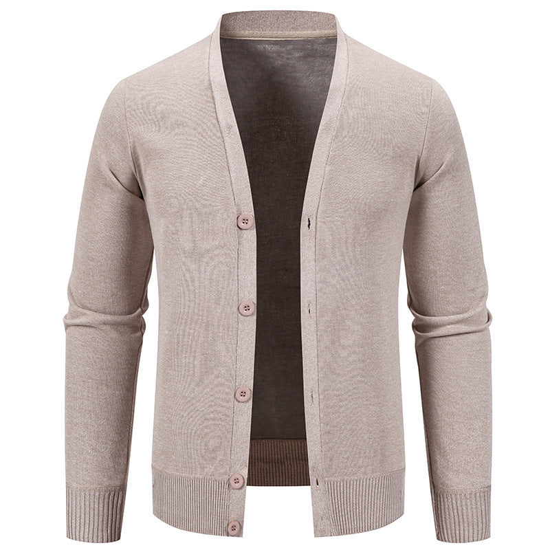 Solid Color Warm Simple Versatile Knit Sweater