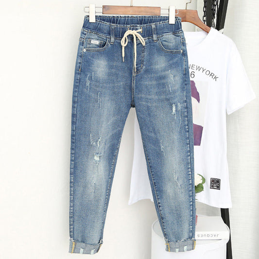 Oversized Jeans Women's Loose High Waist Harem Pants