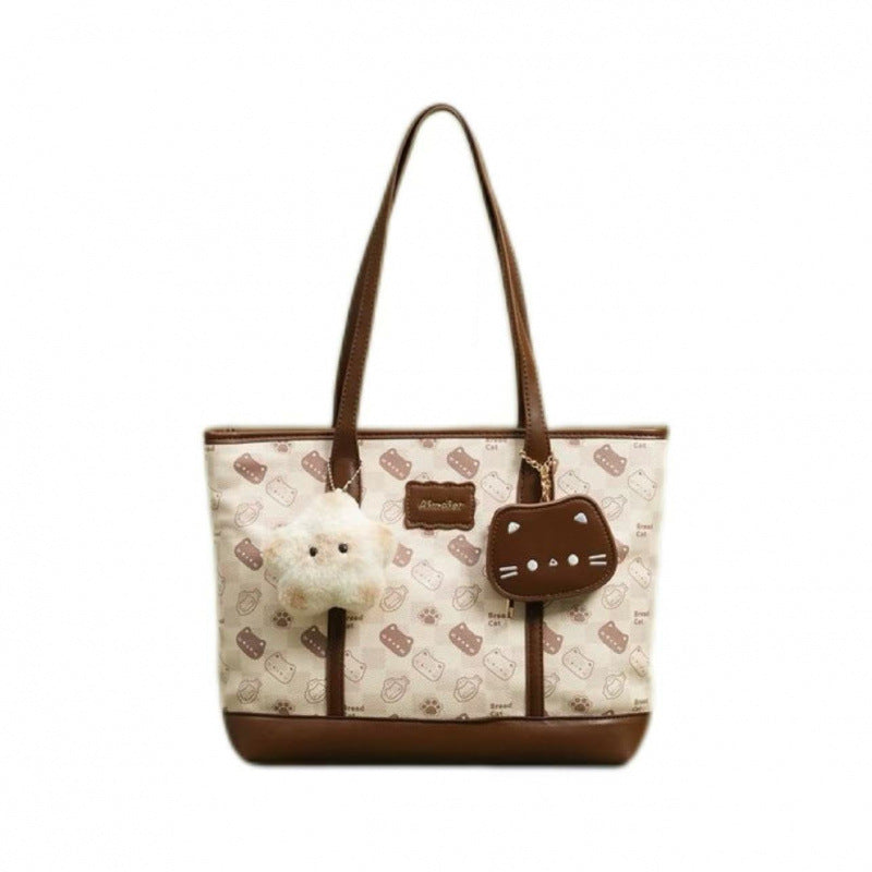 Large Capacity Cute Toast Hand Tote Bag