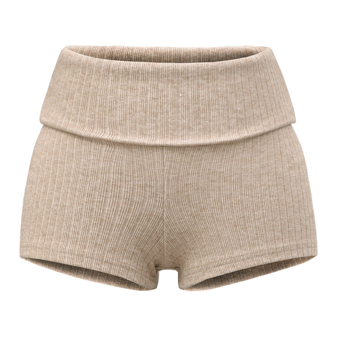 Sweet And Versatile Knitted Waistband Shorts