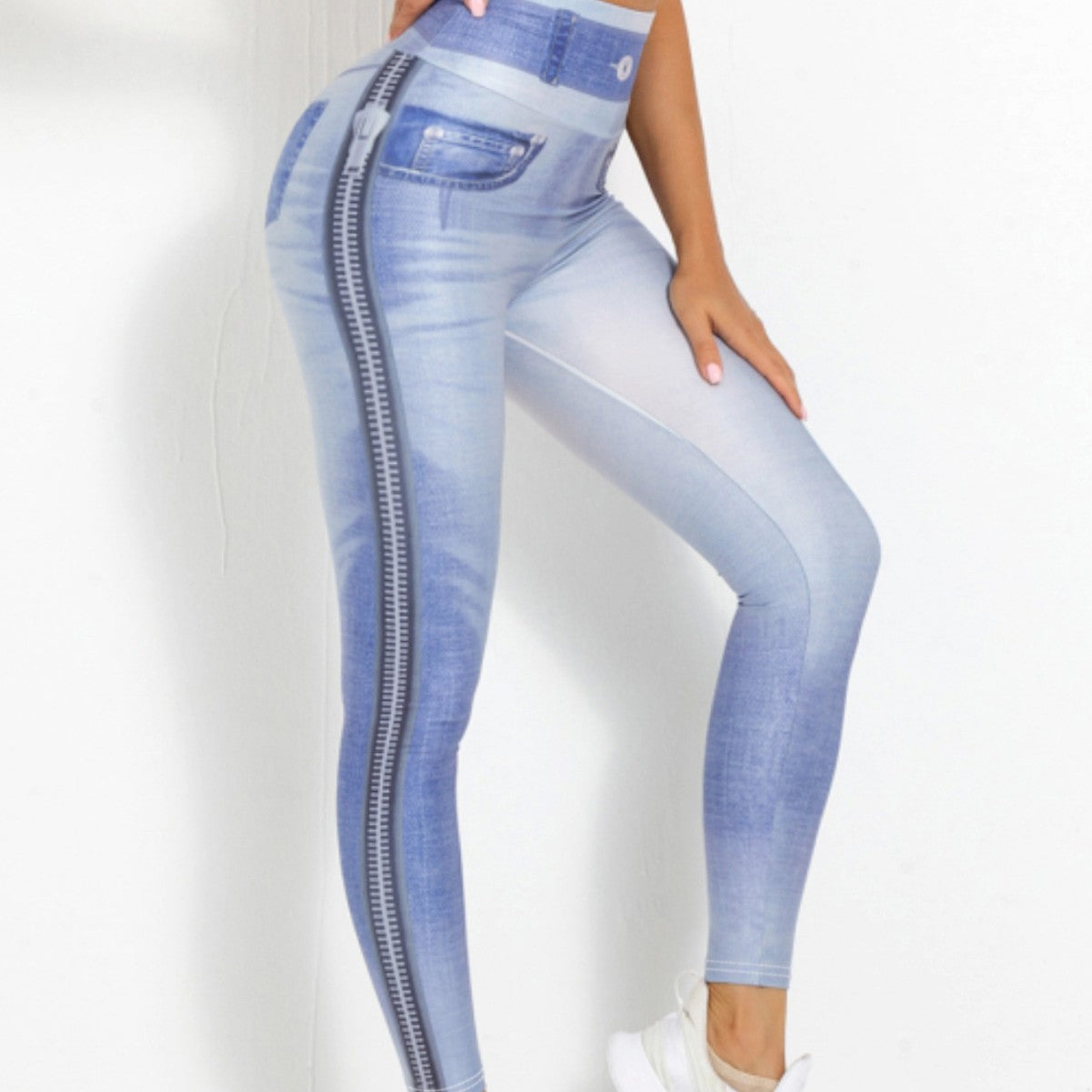Denim Peach Womens Yoga Pants