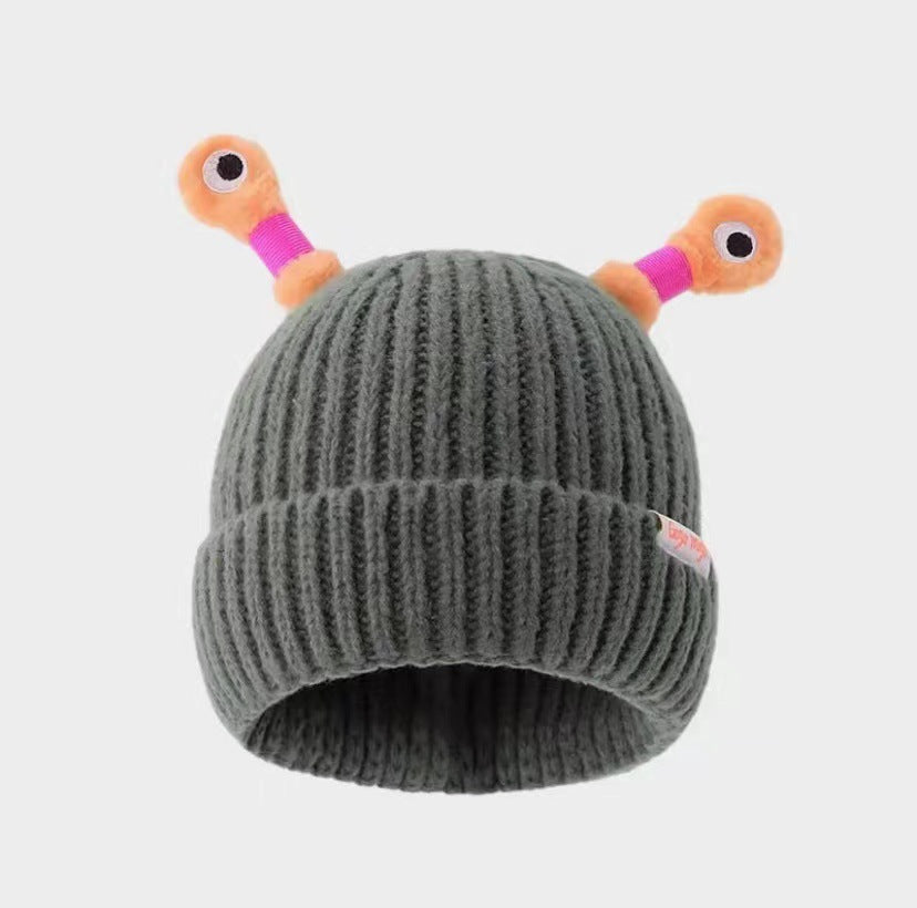 Cute Luminous Autumn And Winter Warm Ear Protection Wool Korean Cartoon Fashion All-matching Knitted Hat