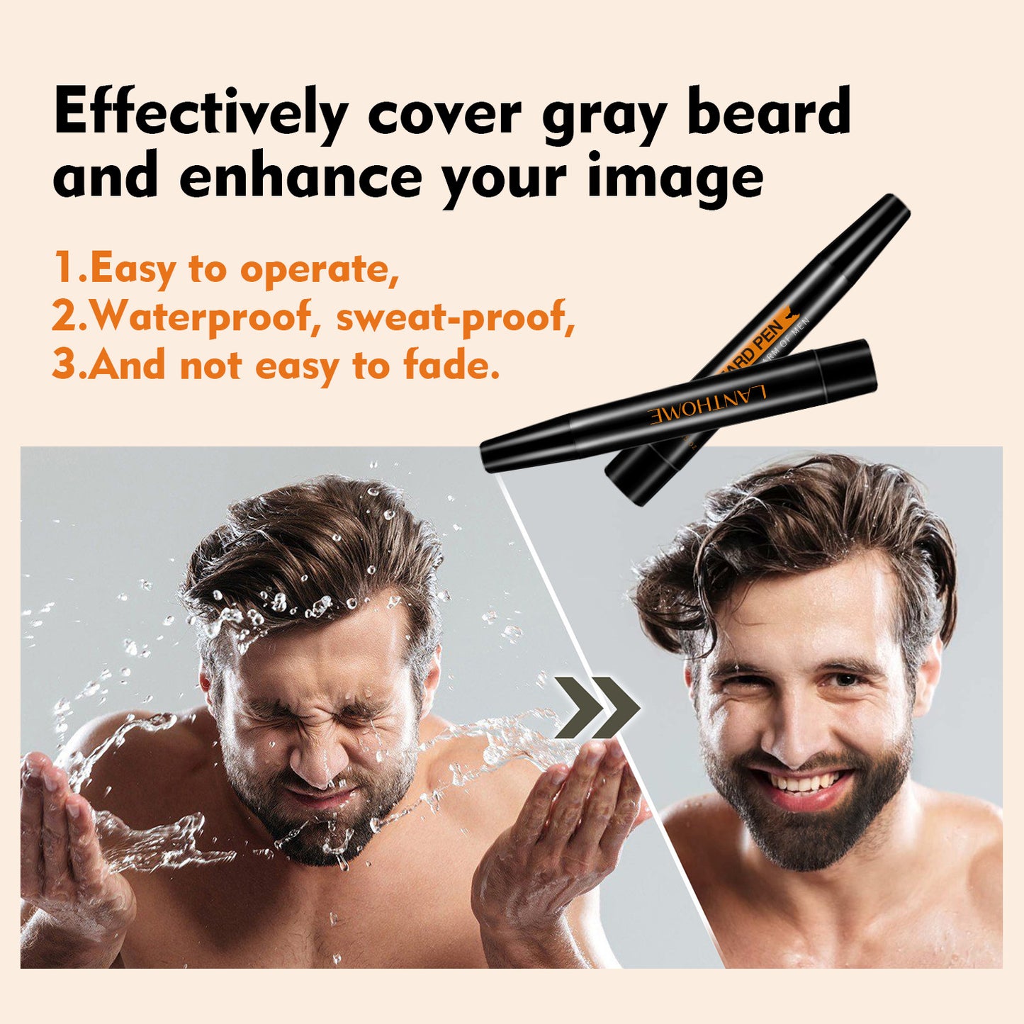 Men's Universal Filling Color Beard Pen