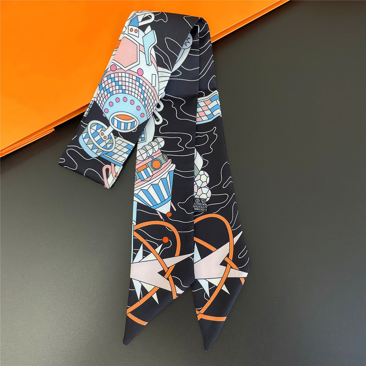 Thin Narrow Ribbon Strip With Floating Ends