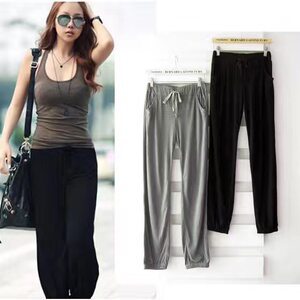 Modal Plus Size Loose Pants Female Thin Slimming