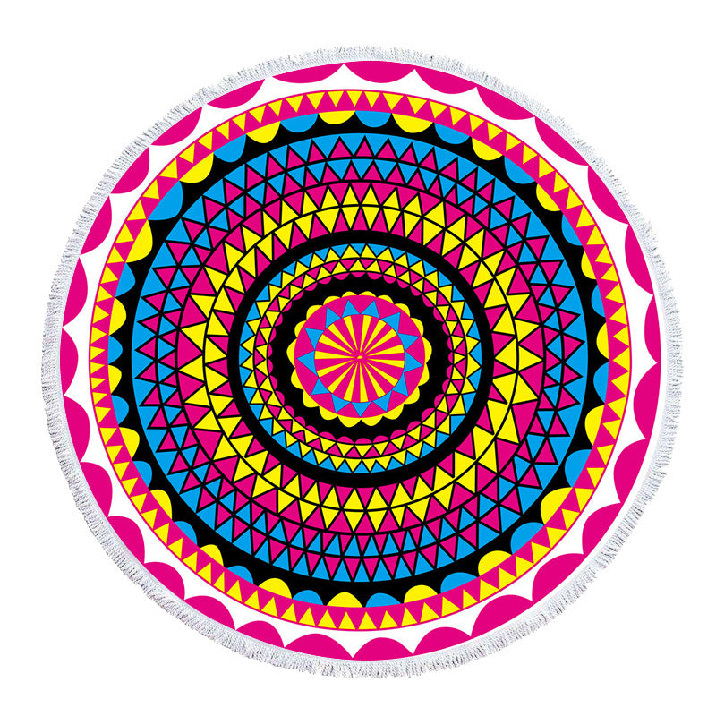 Microfiber Printed Sweat Wipe Seat Beach Towel