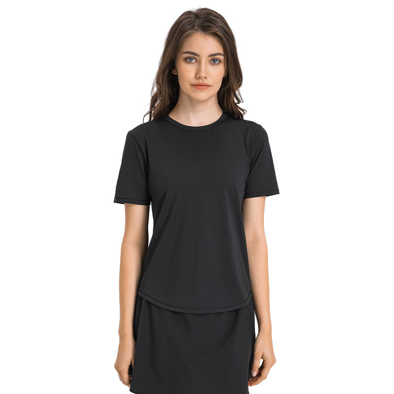 Comfortable Nude Feel Slim Fit Slimming Yoga Running Sports Quick-drying T-shirt