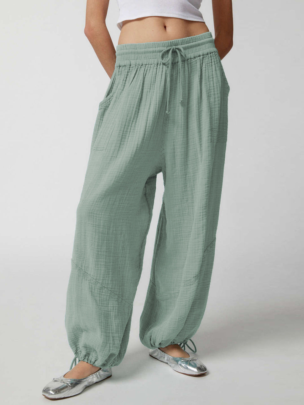 European And American Women's Clothing Versatile Sports Wide-leg Pants