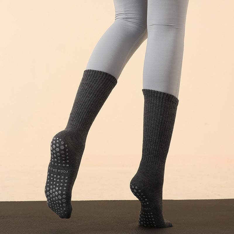 Autumn And Winter Long Tube Yoga Socks And Long Pilates Socks