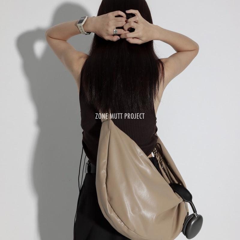 Casual Soft Leather Large Capacity Shoulder Crossbody Tote Bag