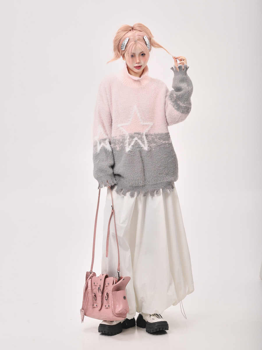 Women's Mink Fur Loose And Lazy Style Sweater