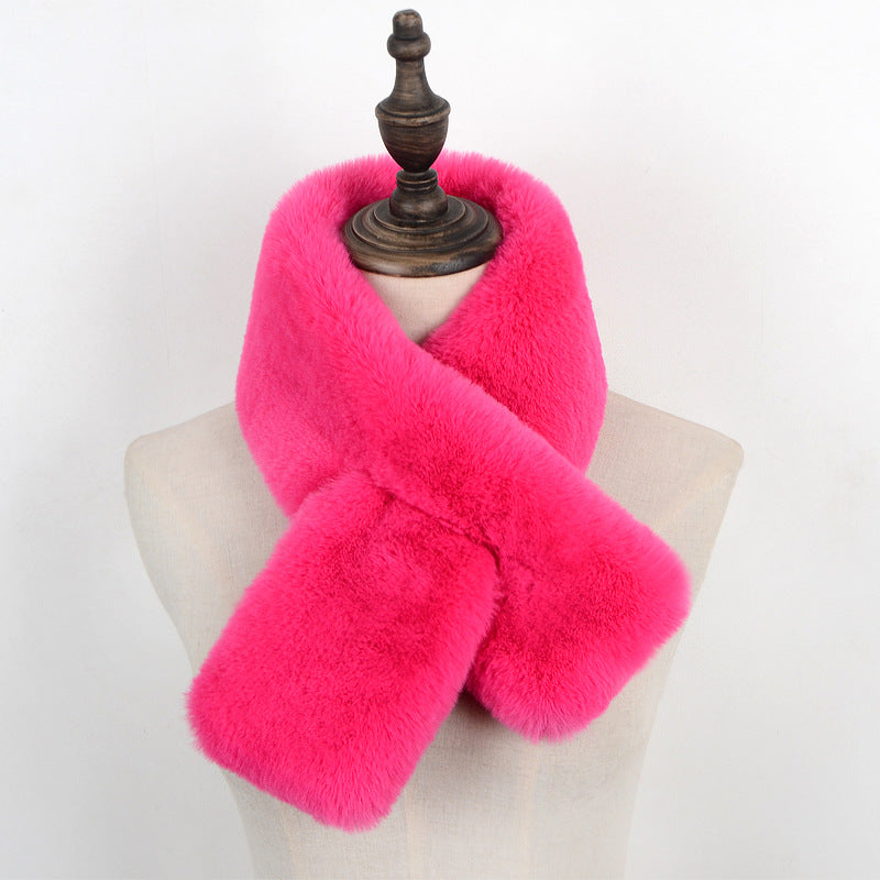 Thicken Warm New Cross Bib Fur Collar Shawl