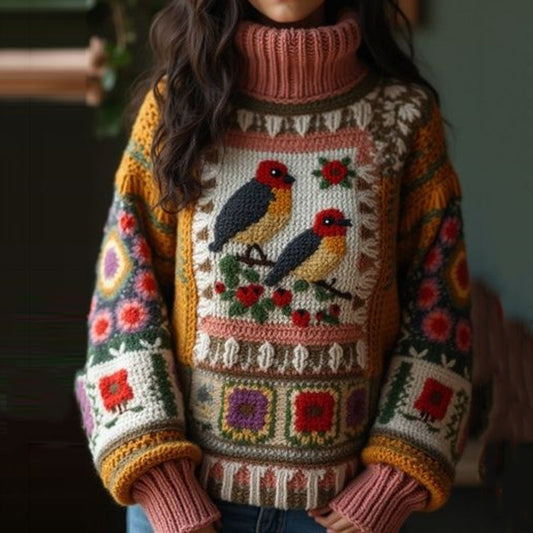 Womens Casual Printed Sweater