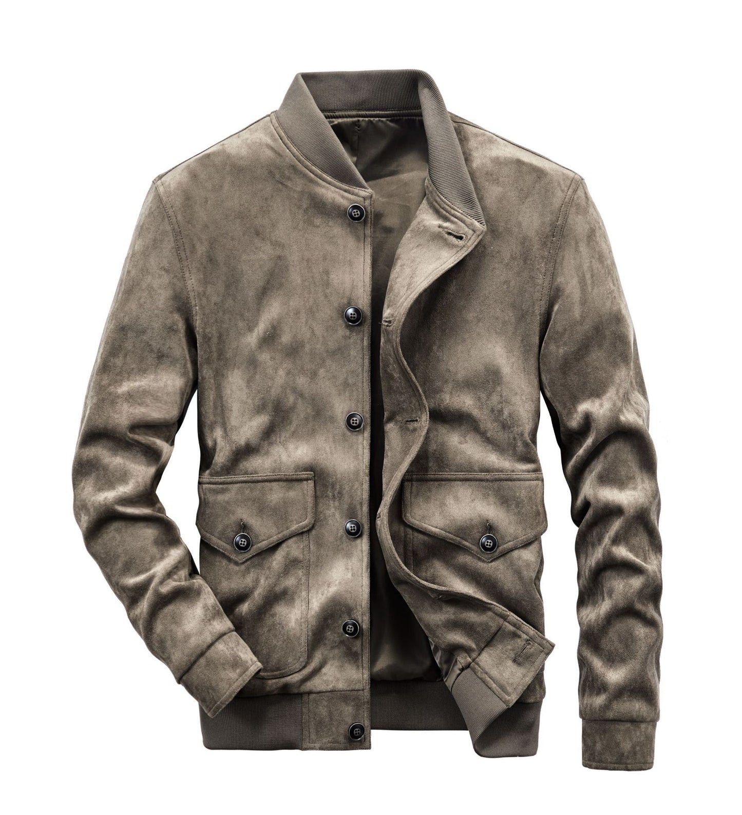 Men's casual deerskin velvet frosted slim-fit jacket
