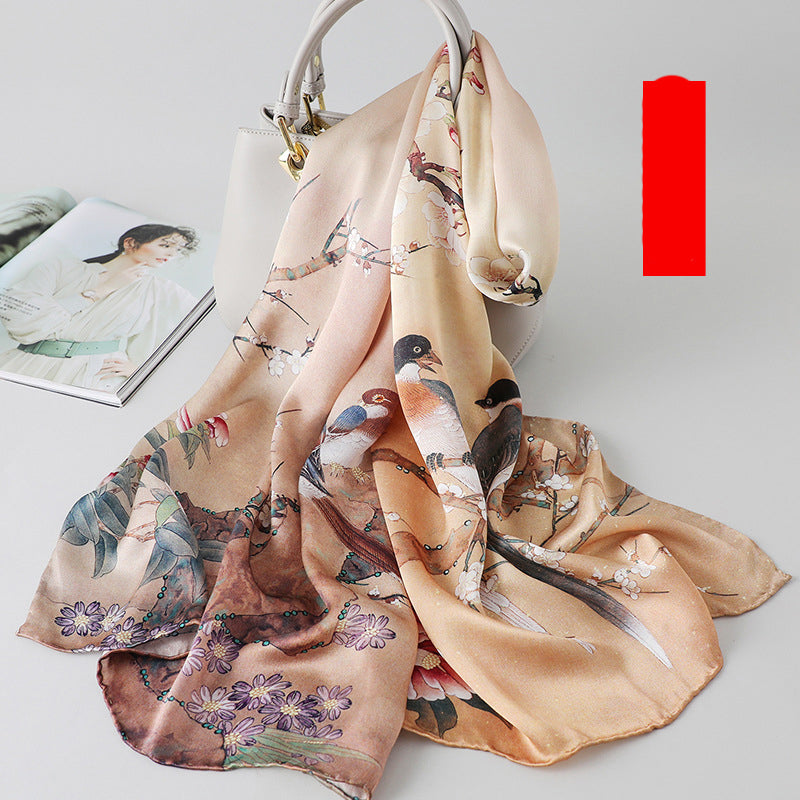 Ladies silk print scarf