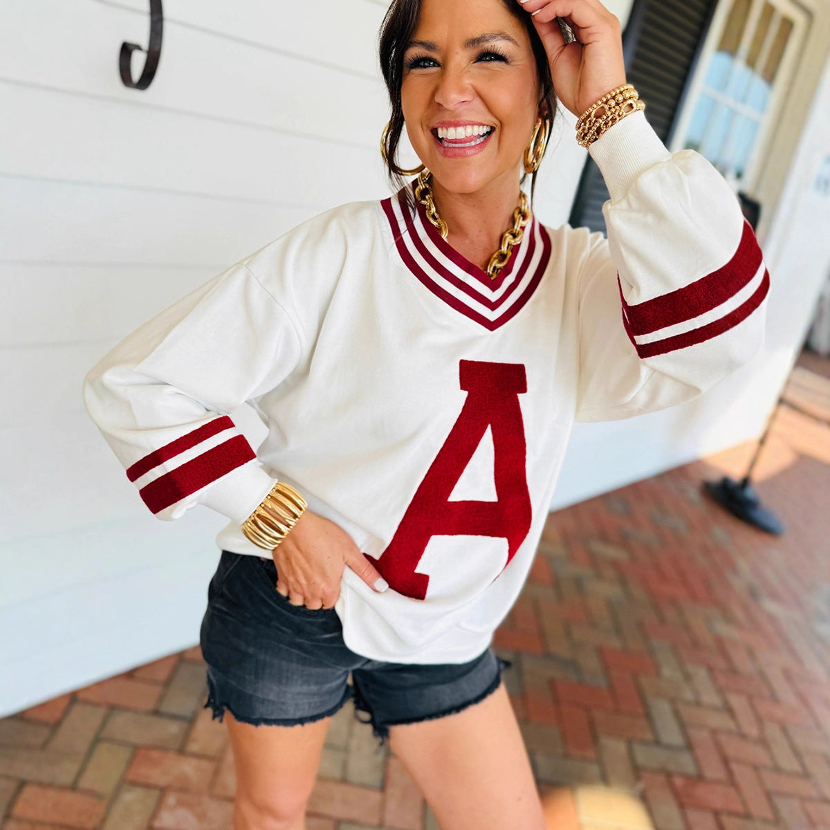 Casual Versatile Letter Print Pullover Hoodie