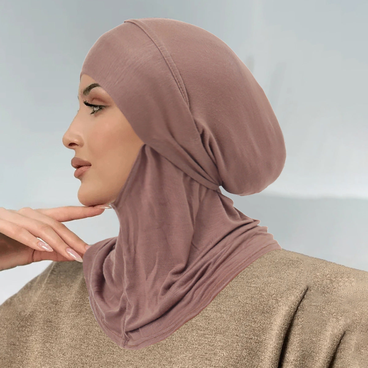 Solid Color Back Bandage Tam-o'-shanter Women's Soft Head-wrapping Hat