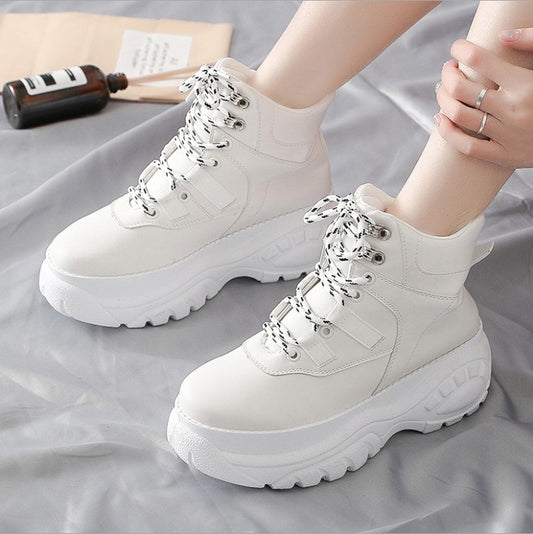 Korean Style Casual Shoes Women's Platform Old Shoes