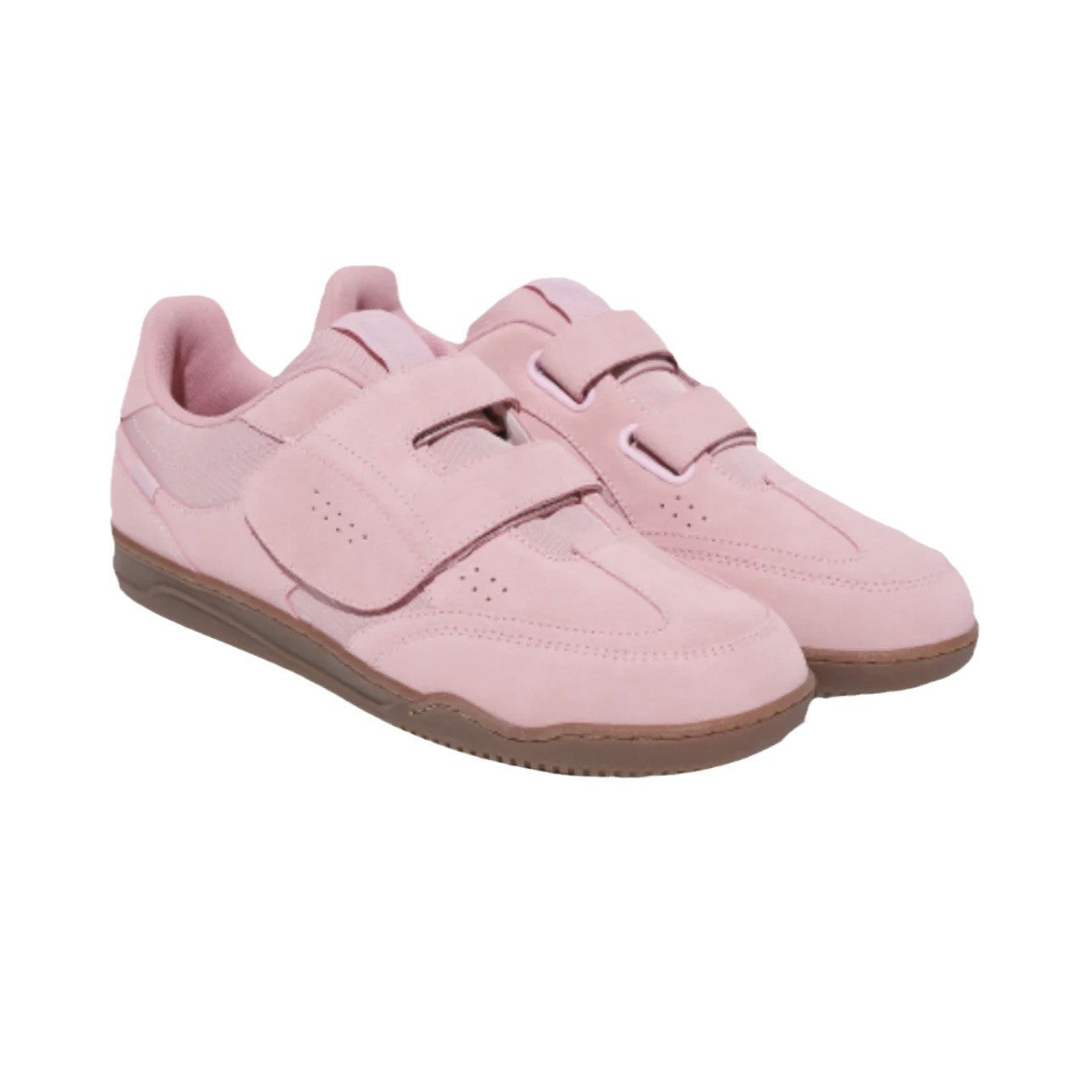 Niche Leather Velcro Round Toe Women's Board Shoes