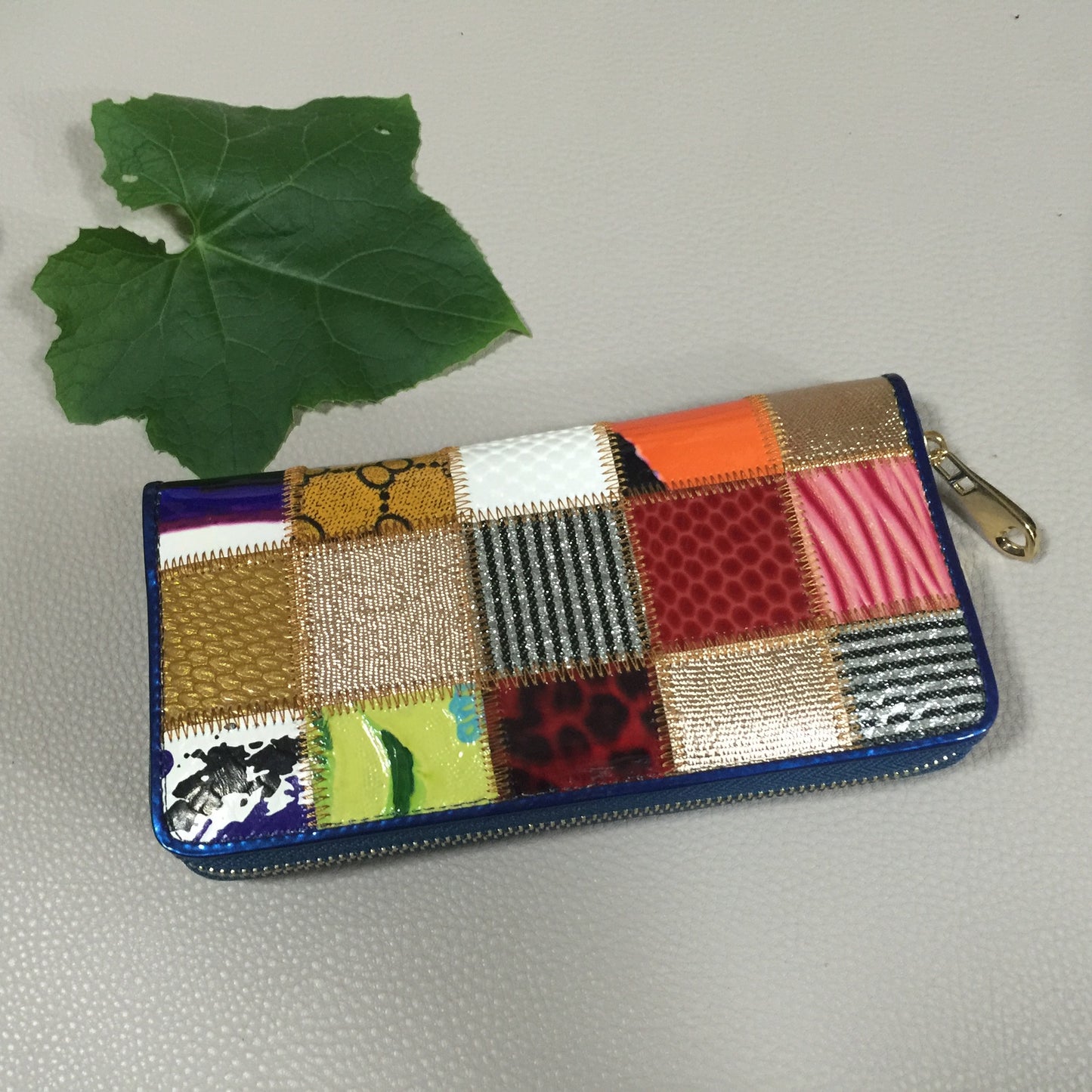 Stitched leather wallet