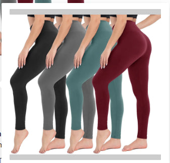 Solid Color High Waist Cropped Leggings