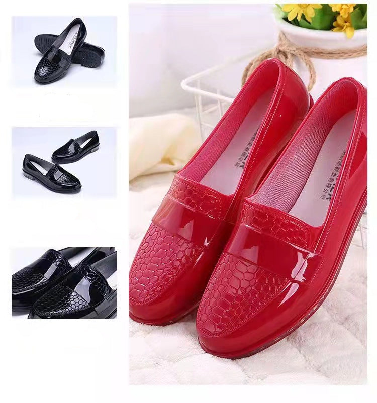 Fashion Women's Plastic Low Top Rain Boots