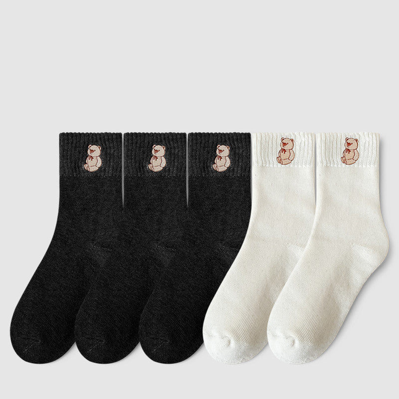Women's Fashion Terry Padded Warm Solid Colour Socks