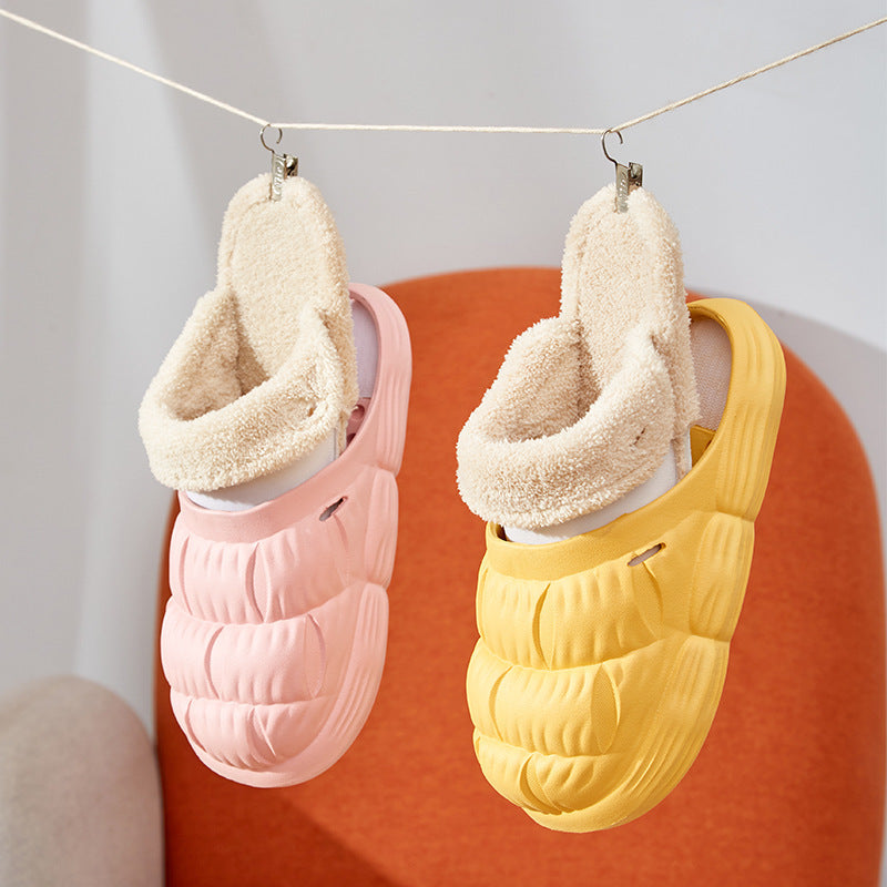Indoor Thick Sole Insulation Detachable Couple Cotton Shoes