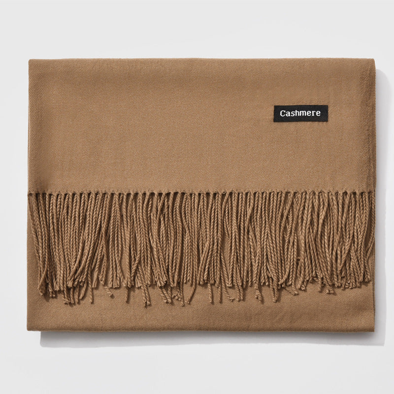 Cashmere scarf solid color