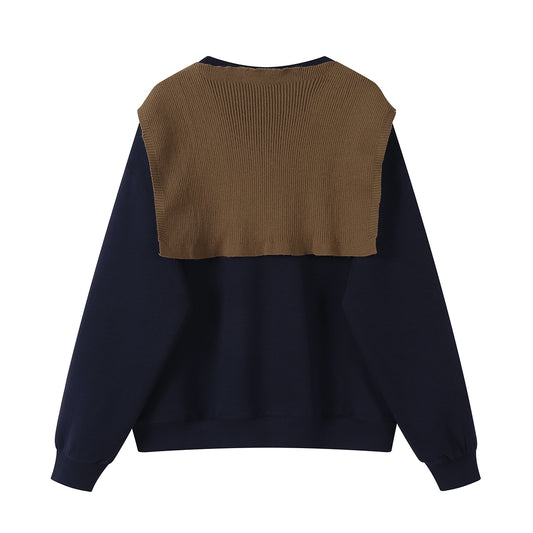 Rundhalset Løs Sweatshirt Jakke Dame Top