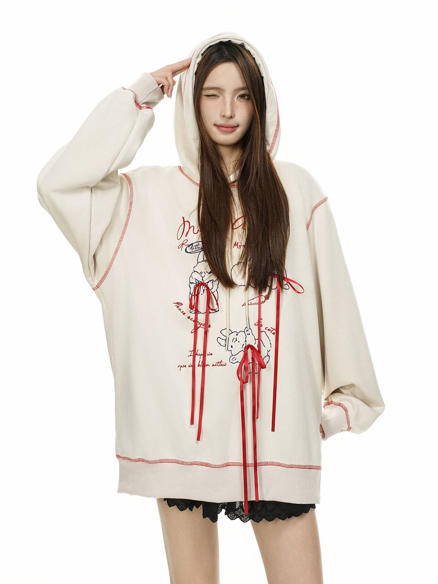 Women's Sweater Bow Design Coat