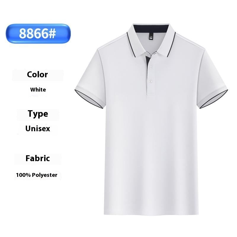 Summer Ice Silk Overalls Polo Shirt