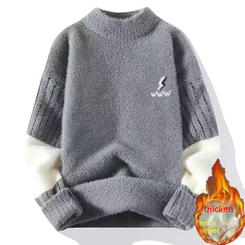 Mink Sweater Men's Warm Bottoming Shirt Trendy Sweater
