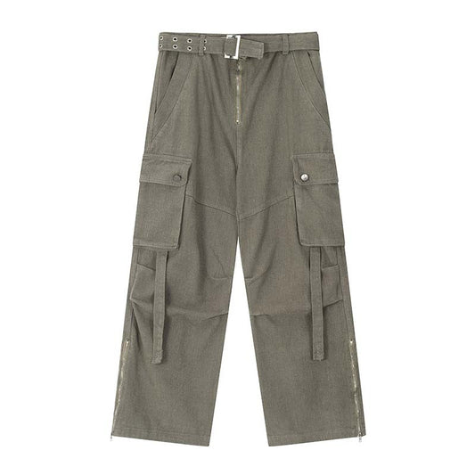 Purple Fashion Design Multi-pocket Hip-hop Streetwear Cargo Jeans